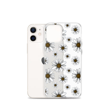 White Wildflowers iPhone Case