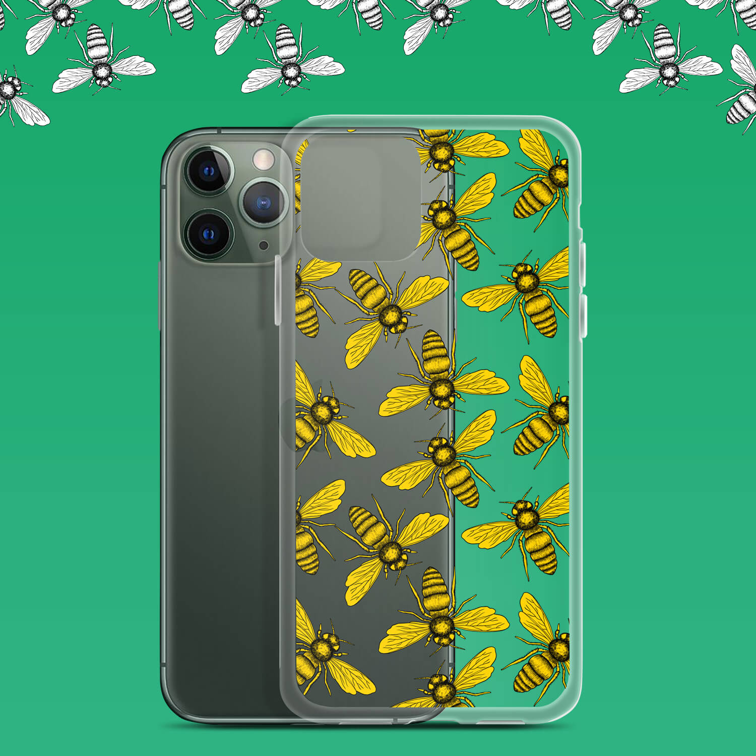 Honey Bees iPhone Case Yellow Paper Bird